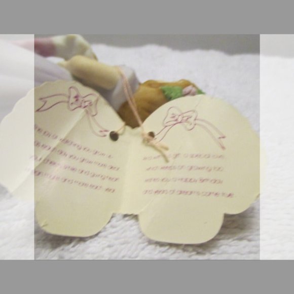 1982 Enesco GROWING UP GIRLS 8th Birthday Brunette Porcelain Figurine With Tag - Picture 10 of 12